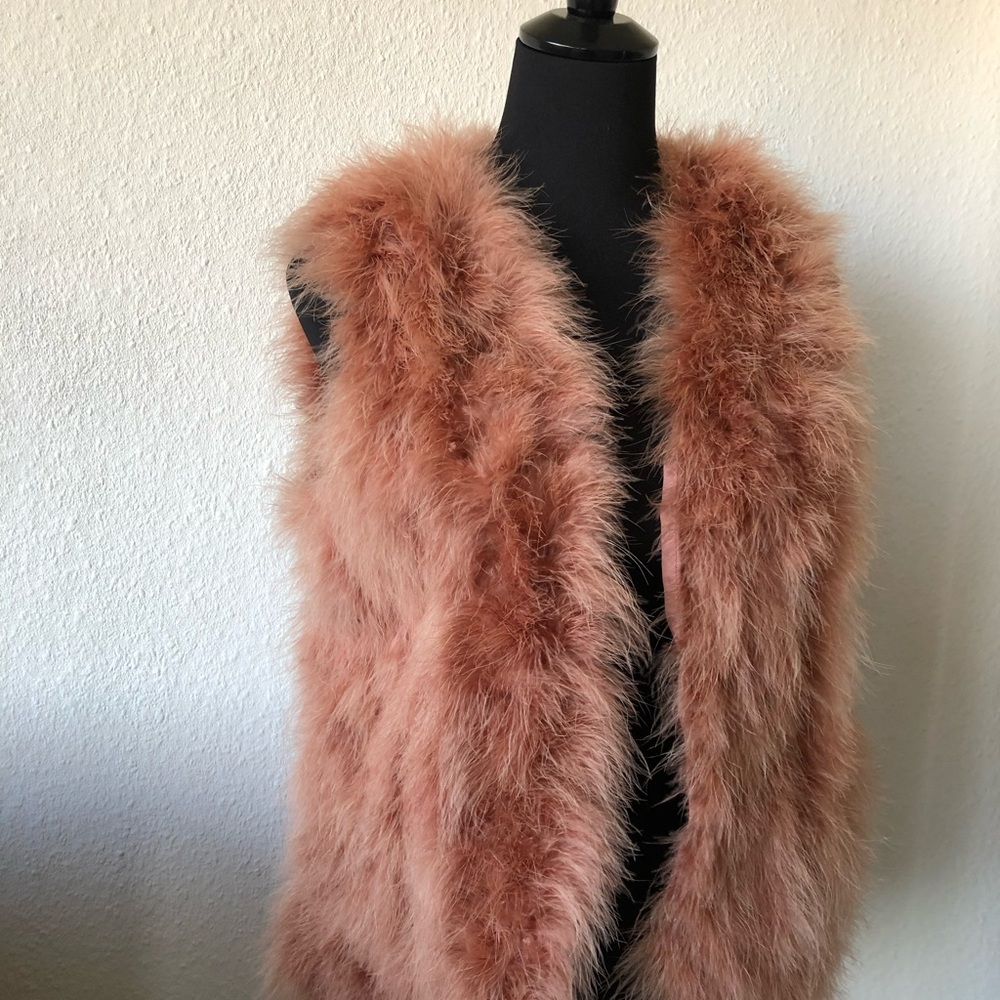 Women's Pink Faux Fur Vest